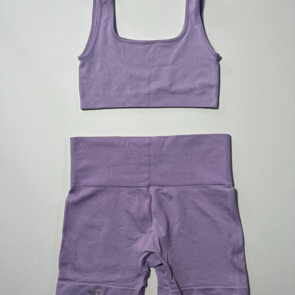 SET Sculptflex box square bra + bikers